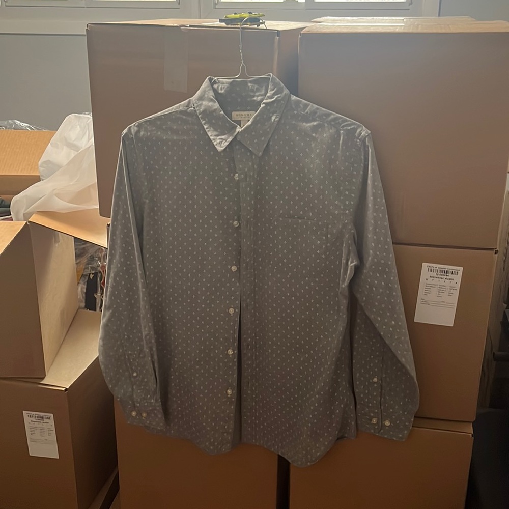 Sonoma button up grey medium